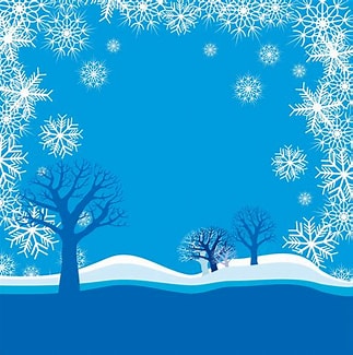 冬景色　イラスト